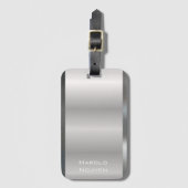 Elegant Geborsteld Metaal Metaal Roestvrij Alumini Bagagelabel (Voorkant (verticaal))