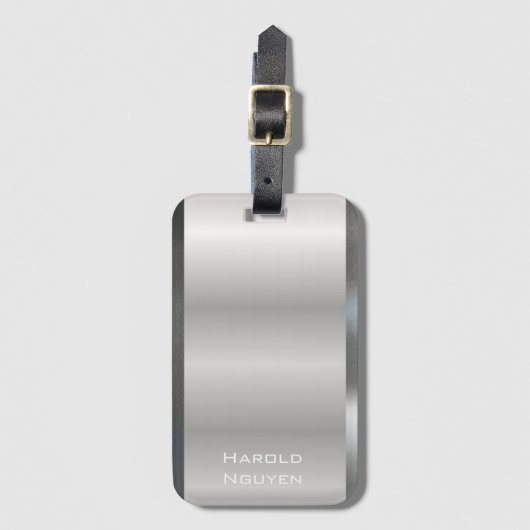 Elegant Geborsteld Metaal Metaal Roestvrij Alumini Bagagelabel (Voorkant (verticaal))
