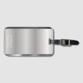 Elegant Geborsteld Metaal Metaal Roestvrij Alumini Bagagelabel (Voorkant (horizontaal))