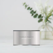 Elegant Geborsteld Metaal Metaal Roestvrij Alumini Visitekaartje (Staand voorkant)