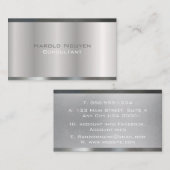 Elegant Geborsteld Metaal Metaal Roestvrij Alumini Visitekaartje (Voorkant / Achterkant)