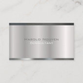Elegant Geborsteld Metaal Metaal Roestvrij Alumini Visitekaartje (Voorkant)