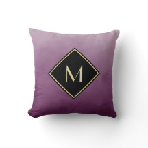 Elegant Geborsteld Paars Met Eenvoudig Gouden Mono
