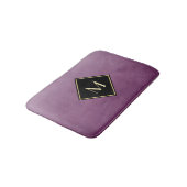 Elegant geborsteld Paars met eenvoudig goudmonogra Badmat (Gekanteld)