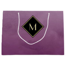 Elegant geborsteld Paars met eenvoudig goudmonogra