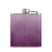 Elegant geborsteld Paars met eenvoudig goudmonogra Heupfles (Achterkant)