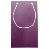 Elegant geborsteld Paars met eenvoudig goudmonogra Klein Cadeauzakje (Achterkant)