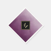 Elegant geborsteld Paars met eenvoudig goudmonogra Servetten (Hoek)