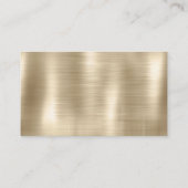 Elegant Geborsteld Parel Folie Metallic QR Code Visitekaartje (Achterkant)