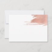 Elegant geborsteld Roos Gold Simple Modern Wedding RSVP Kaartje (Achterkant)