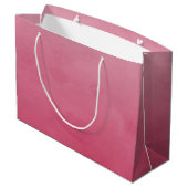 Elegant geborsteld roze met eenvoudig goudmonogram large cadeautasje (Achterkant Gekanteld)