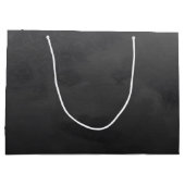 Elegant geborsteld zwart met eenvoudig goudmonogra groot cadeauzakje (Achterkant)