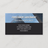 Elegant gebouw voor schone monogram visitekaartje (Achterkant)