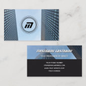 Elegant gebouw voor schone monogram visitekaartje (Voorkant / Achterkant)