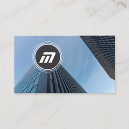 Elegant gebouw voor schone monogram visitekaartje