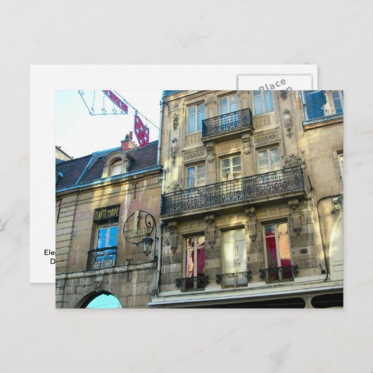 Elegant-gebouwen in Dijon, Bourgogne, Frankrijk 1 Briefkaart (Voorkant / Achterkant)