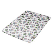 Elegant Gebrandschilderd Glas Chic Bloemmotief Badmat (Gekanteld)