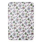Elegant Gebrandschilderd Glas Chic Bloemmotief Badmat (Voorkant Verticaal)