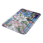 Elegant Gebrandschilderd Glas Lelie Bloemendesign Badmat (Gekanteld)