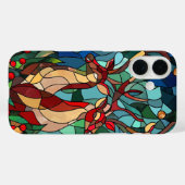 Elegant Gebrandschilderd Glas Rendier Festieve Fee Case-Mate iPhone Case (Achterkant (horizontaal))