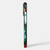 Elegant Gebrandschilderd Glas Rendier Festieve Fee Case-Mate iPhone Case (Achterkant / Links)
