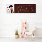 Elegant gebrouwen en goud 2021 afstuderen Photo Ba Spandoek (Insitu)