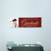 Elegant gebrouwen en goud 2021 afstuderen Photo Ba Spandoek (Beurs)