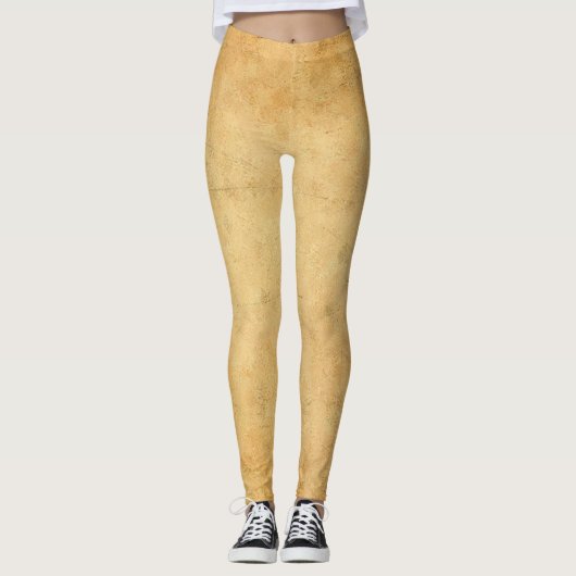 Elegant gebruikt oud papier Kijk naar Sjabloon Mod Leggings (Voorkant)