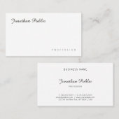 Elegant gecalligrafeerd Manuscript Eenvoudige Mode Visitekaartje (Voorkant / Achterkant)