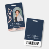 Elegant gecertificeerde notaris publieke lening on badge (Voor- en achterkant)