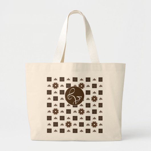 Elegant gecontroleerd patroon grote tote bag (Voorkant)