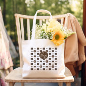 Elegant gecontroleerd patroon grote tote bag