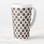 Elegant gecontroleerd patroon latte mok (Rechterhoek)