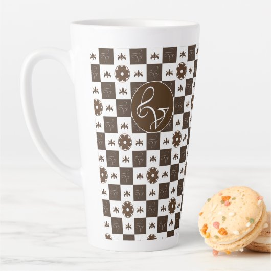 Elegant gecontroleerd patroon latte mok (In situ)