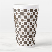 Elegant gecontroleerd patroon latte mok (Voorkant)
