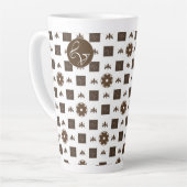 Elegant gecontroleerd patroon latte mok (Linkerhoek)