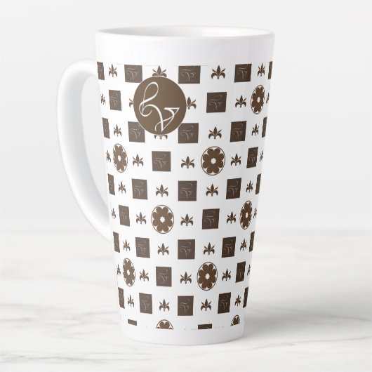 Elegant gecontroleerd patroon latte mok (Linkerhoek)