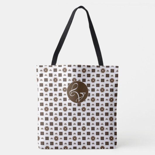 Elegant gecontroleerd patroon tote bag (Voorkant)