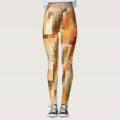 Elegant Gecontroleerde Abstracte Fantasy Designer Leggings (Voorkant)