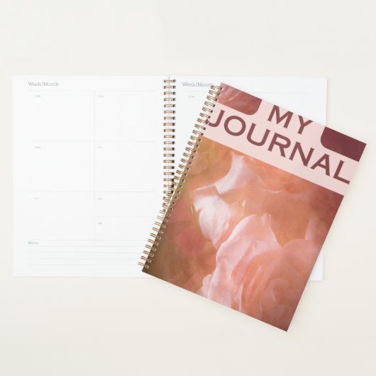 Elegant Gedempte Roos Dagboek Planner (Display)