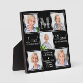 Elegant gedenkboek 5 foto collage herinnering fotoplaat (Voorkant)