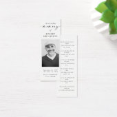 Elegant gedenkteken begrafenissympathie foto Bladw Mini Visitekaartjes (Bureau)