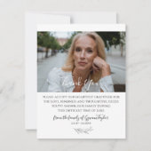 Elegant gedenkteken | Foto Sympathie Dank u kaart (Voorkant)