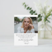 Elegant gedenkteken | Foto Sympathie Dank u kaart (Staand voorkant)