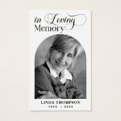 Elegant gedenkteken in liefdevolle herinnering Geb Visitekaartje (Voorkant)