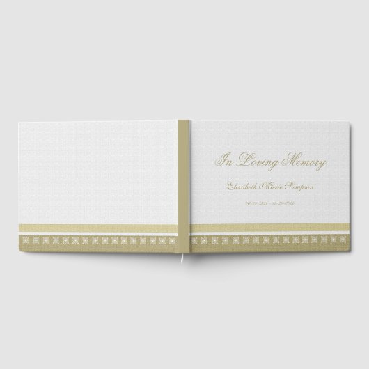 Elegant gedenkteken of begrafenisgastenboek gastenboek (Volledig)