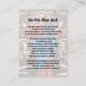 Elegant gedenkteken voor foto's visitekaartje (Achterkant)