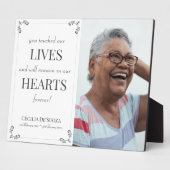 Elegant gedenkteken Witte herdenking Aangepaste fo Fotoplaat (Zijkant)