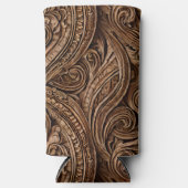 Elegant gedetailleerd gesneden hout seltzer blikjeskoeler (Voorkant)