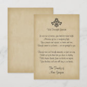 Elegant  gedicht Sympathy Thank You Notes Bedankkaart (Voorkant / Achterkant)